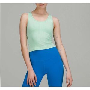 Lululemon Ebb to Street Cropped Tank Top Wild Mint Ice Green